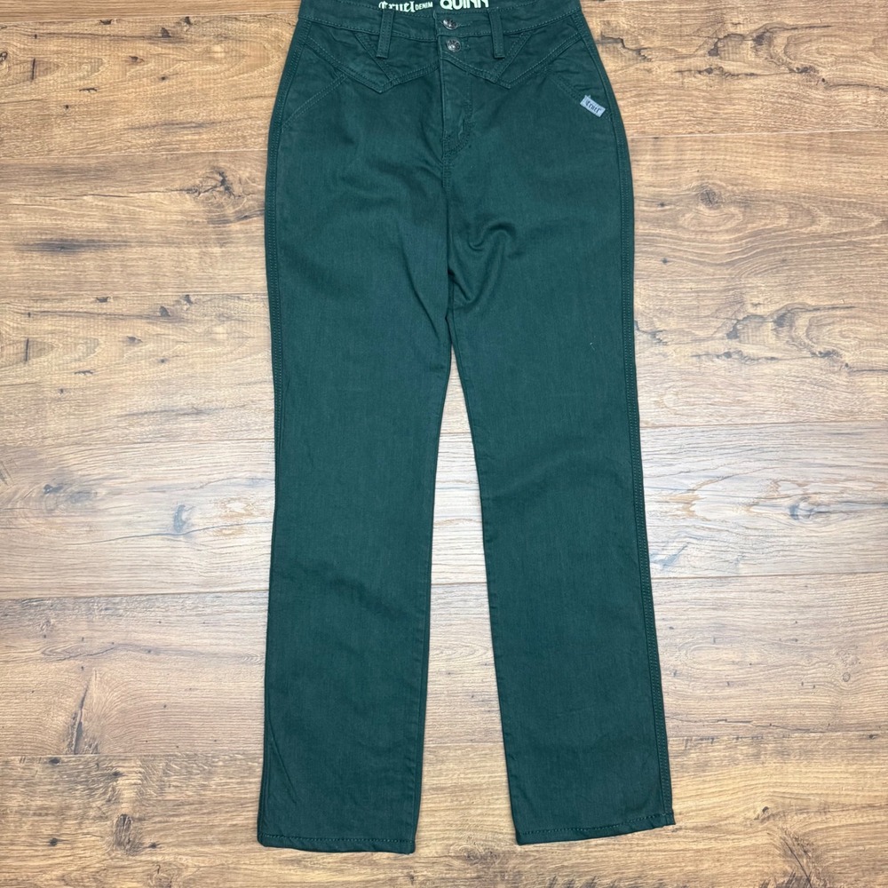 Cruel Girl 27/3R‎ Quinn Bareback Jeans High Rise Forest Green Western Cowgirl